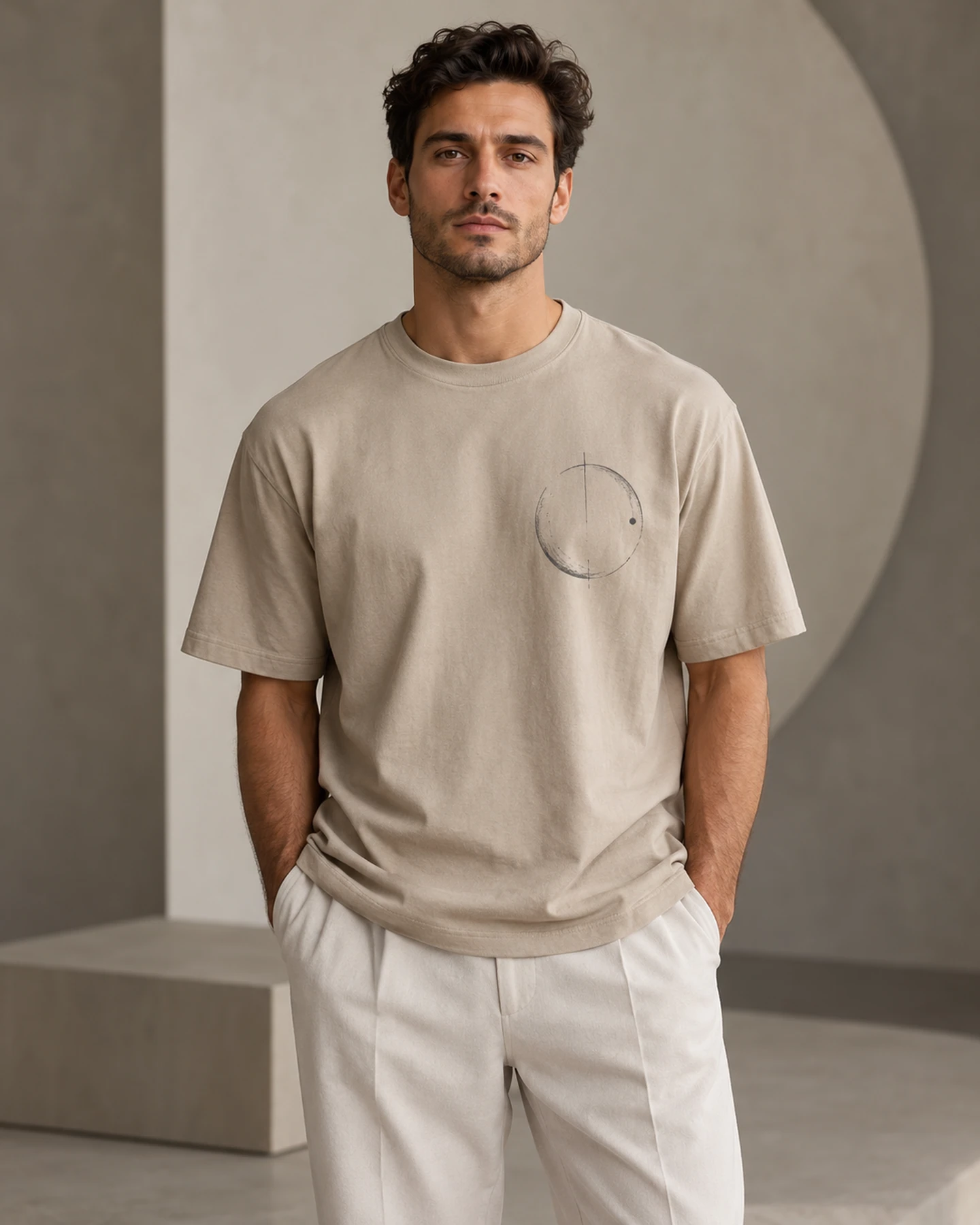 Vista editorial de la playera demonio, fotografía generada para KAIROS CONCEPT