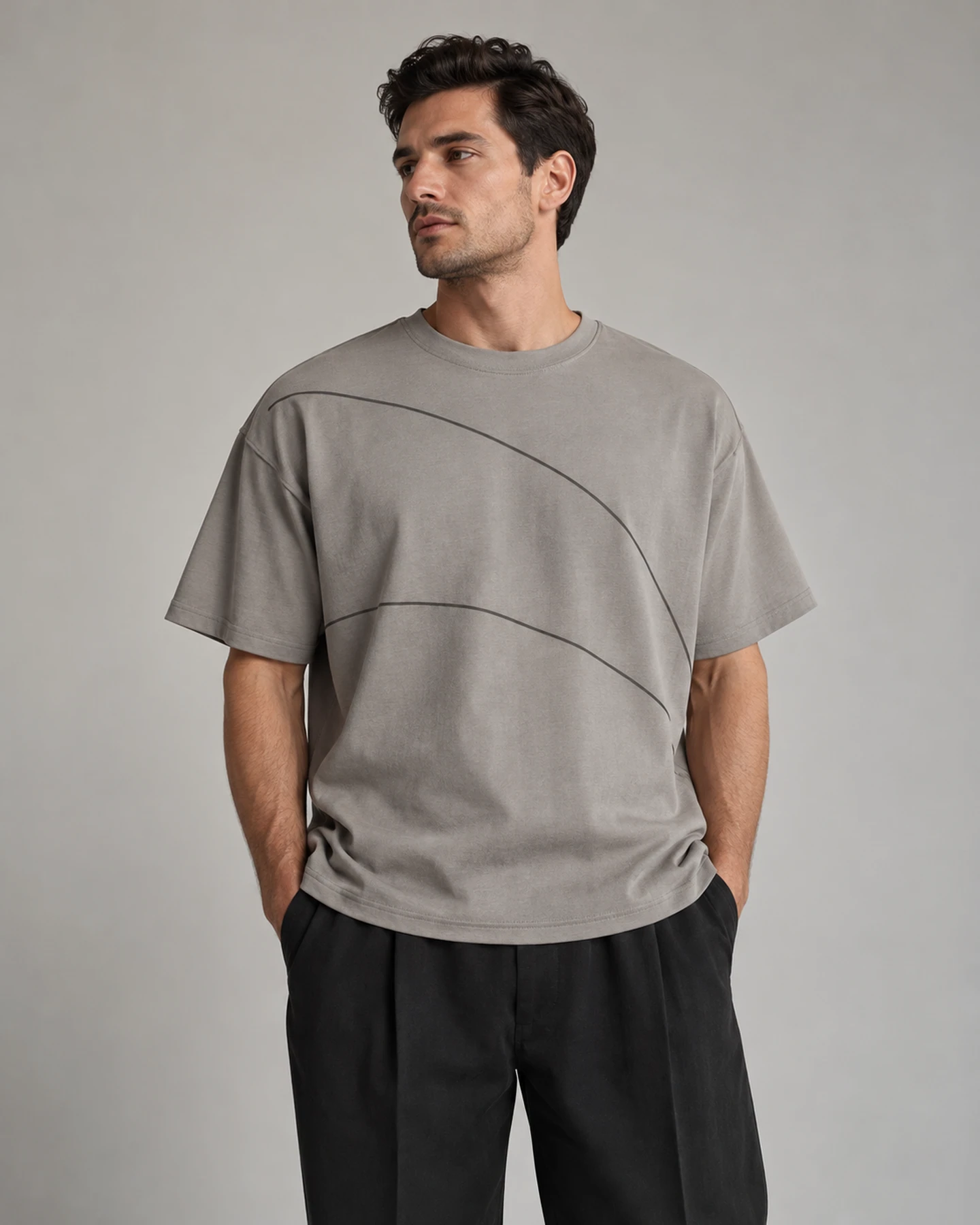 Vista editorial de la playera ilustracion, fotografía generada para KAIROS CONCEPT